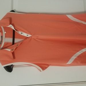 Callaway ladies sleeveless golf shirt ,  size Large peach color